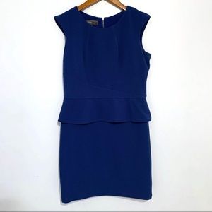 Donna Ricco Blue Peplum Sleeveless Dress Sz 12